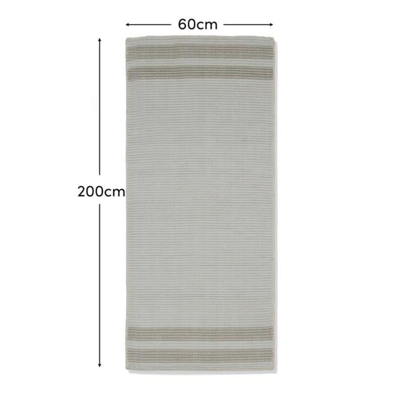 Eluru 200x60cm PET Runner Rug - Off White & Clay - Laura James 