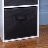 3 Tier White Cube Storage Unit (Black Baskets) - Laura James