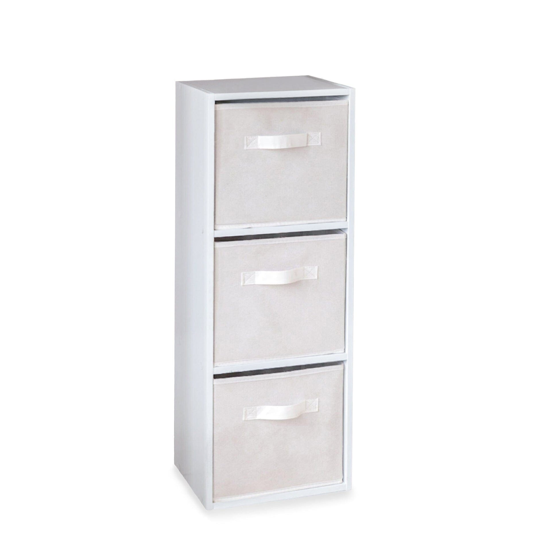 Cara 3 Tier Chalk Cube Storage Unit Baskets