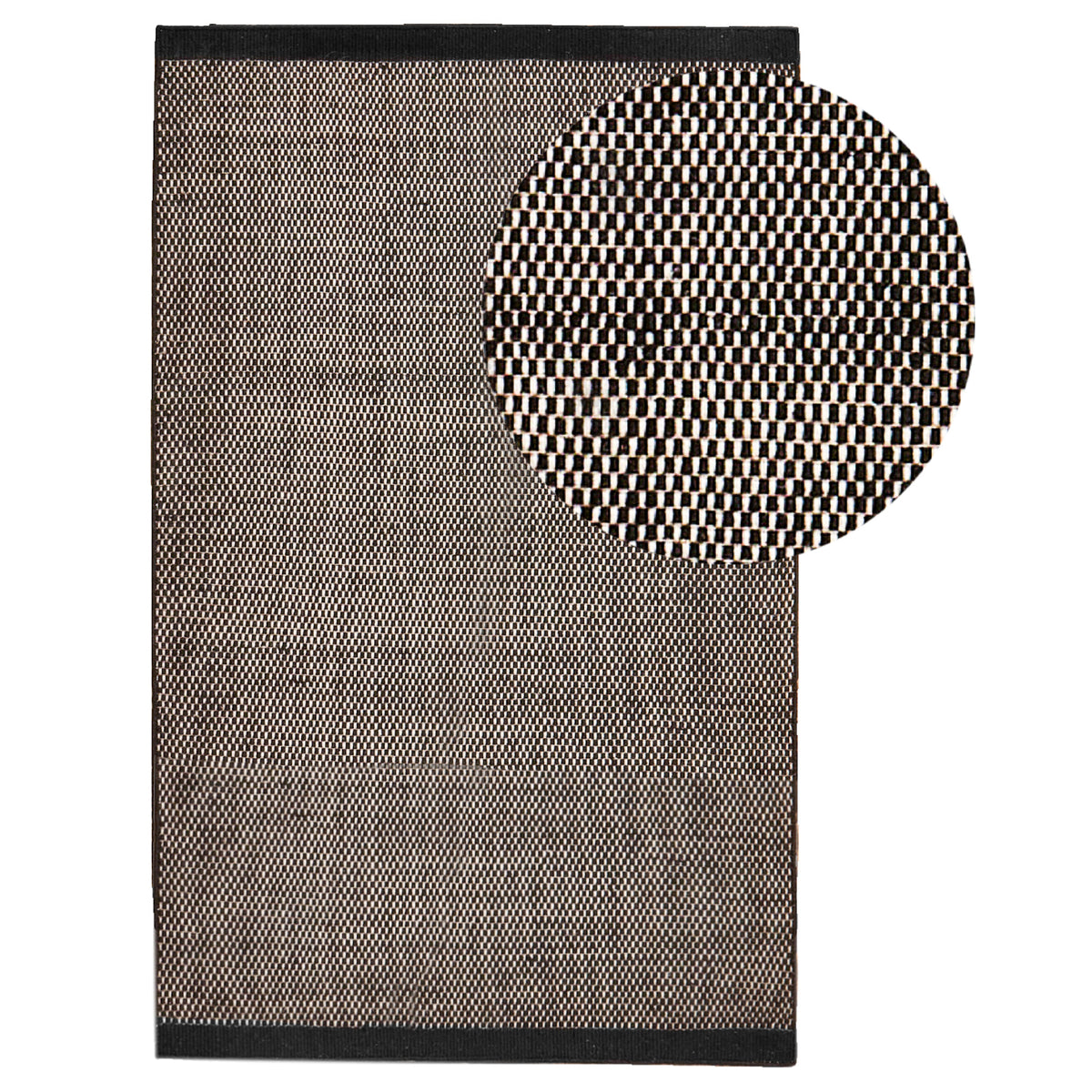 Atcham 300x400cm Wool/Cotton Rug - Black - Laura James 