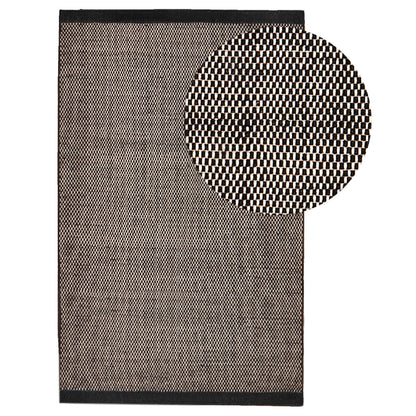 Atcham 300x400cm Wool/Cotton Rug - Black - Laura James 