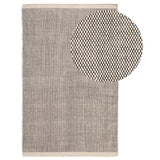 Atcham 300x400cm Wool/Cotton Rug - Black & Natural - Laura James 