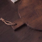 Beenham 30cm Round Wooden Serving Board - Coffee Brown Mango Wood - Laura James 