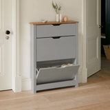 Windsor Shoe Cabinet - 3 Door - Grey - Laura James 
