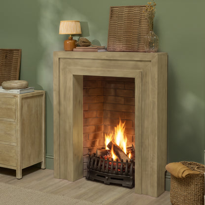 Riley 100cm Fireplace Surround - Chalked Mango Wood - Laura James 