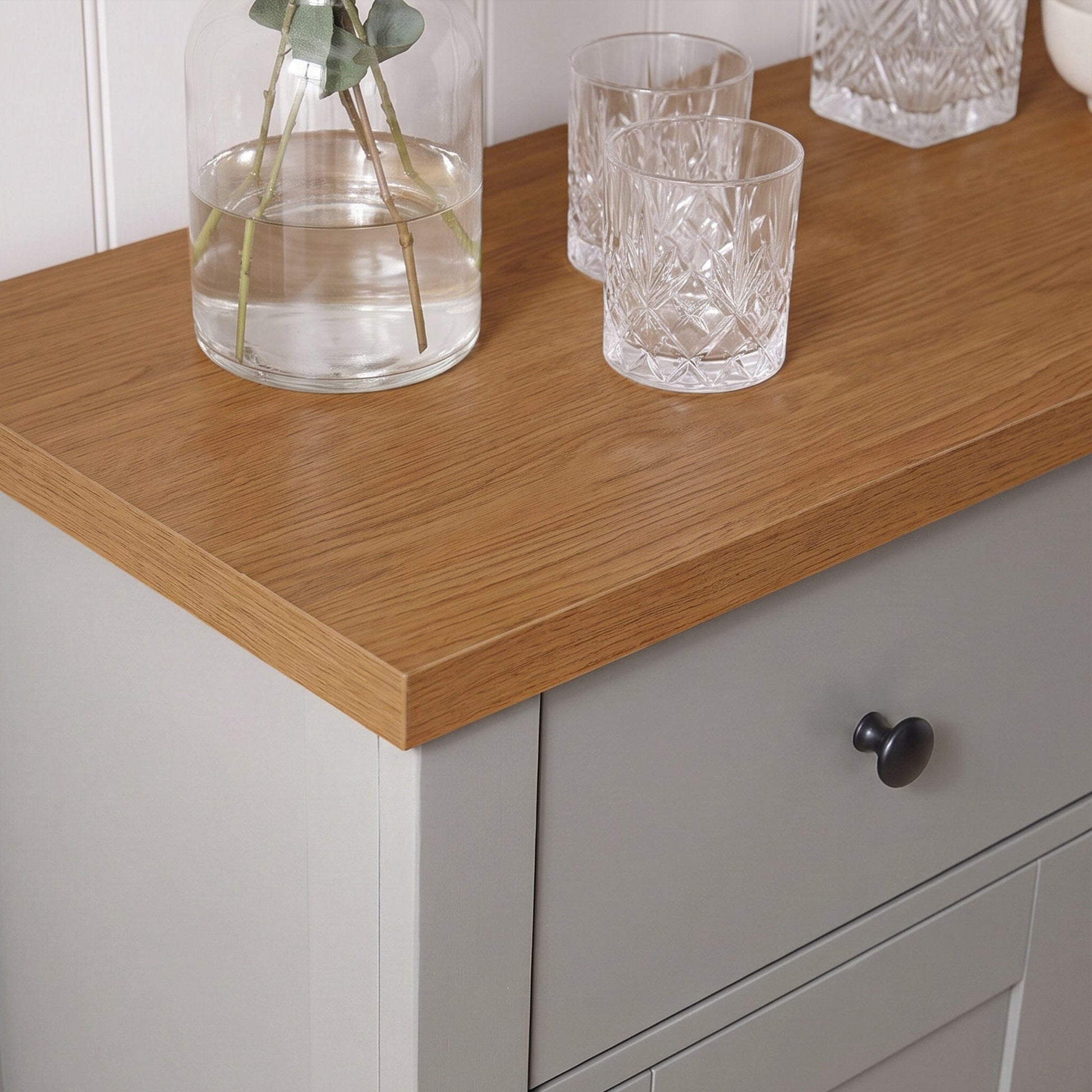 Bampton 2 Door Sideboard - Stone Grey - Laura James 