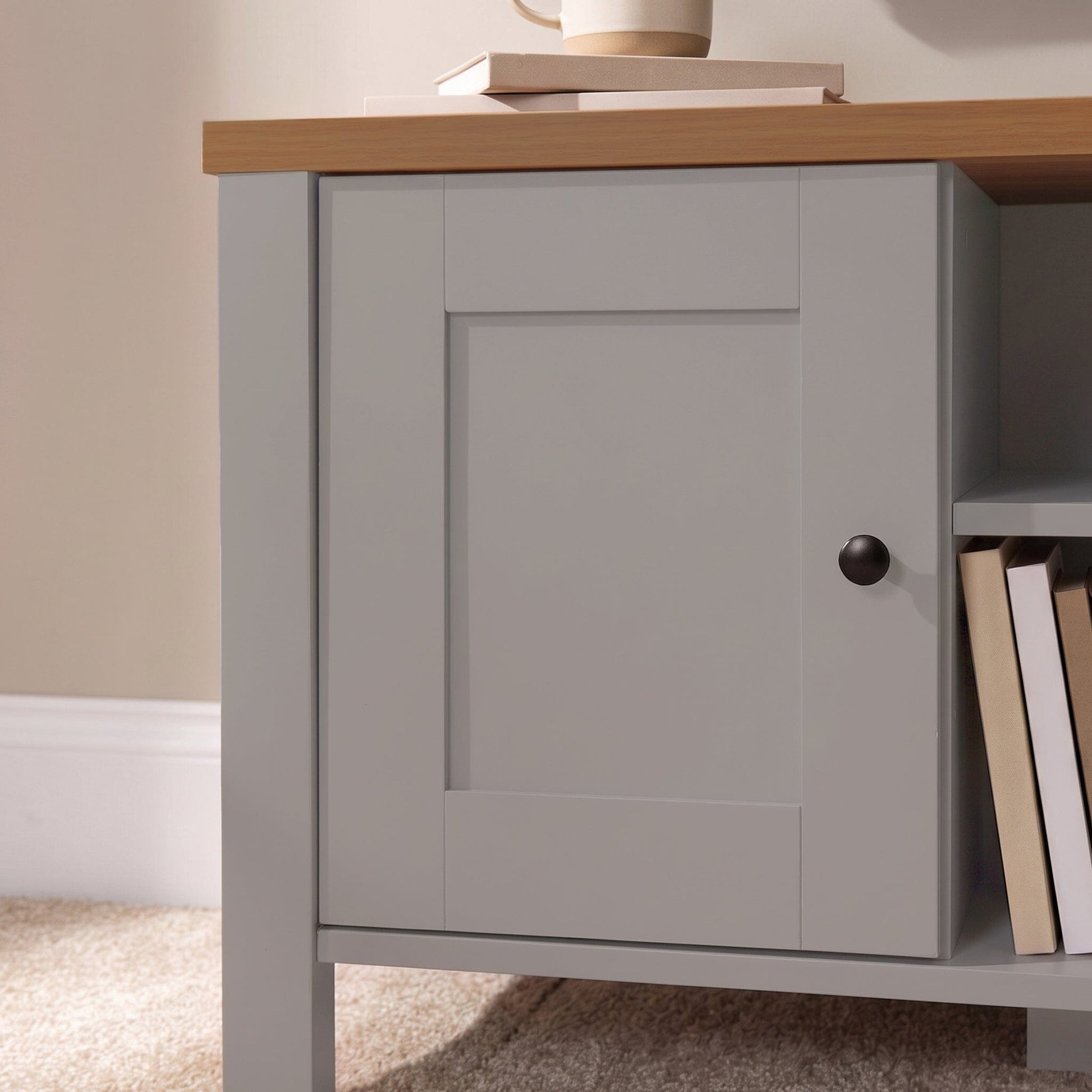 Bampton Stone Grey TV Unit - Laura James 
