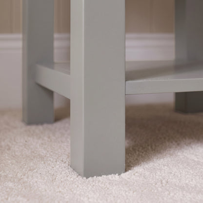 Bampton 1 Drawer Bedside Table - Stone Grey - Laura James 