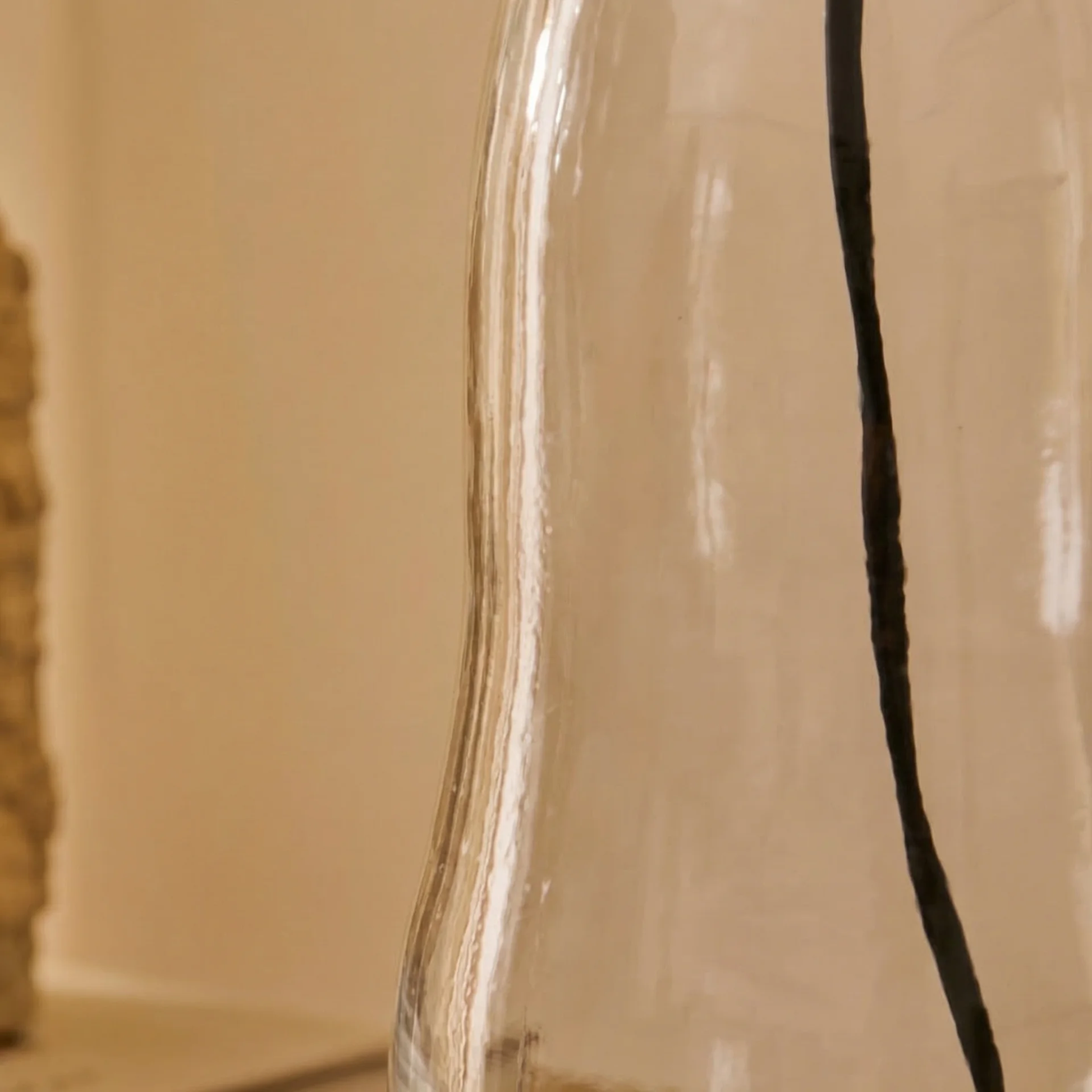 Breamore Clear Glass Wide Table Lamp Base - 30cm - Laura James