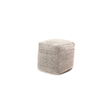 Atcham Wool & Cotton Ottoman Stool - Black/Natural