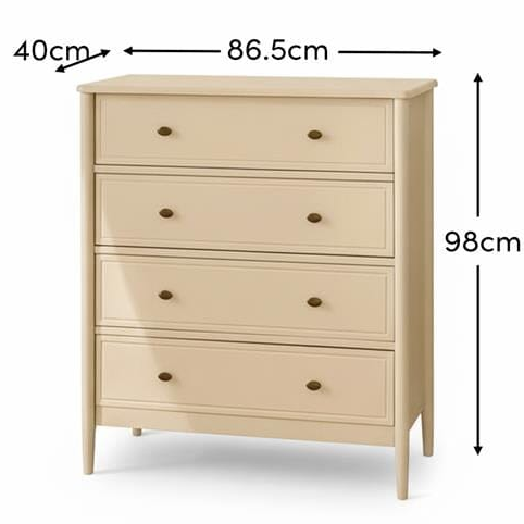 Aubrey 4 Drawer Chest of Drawers - Driftwood