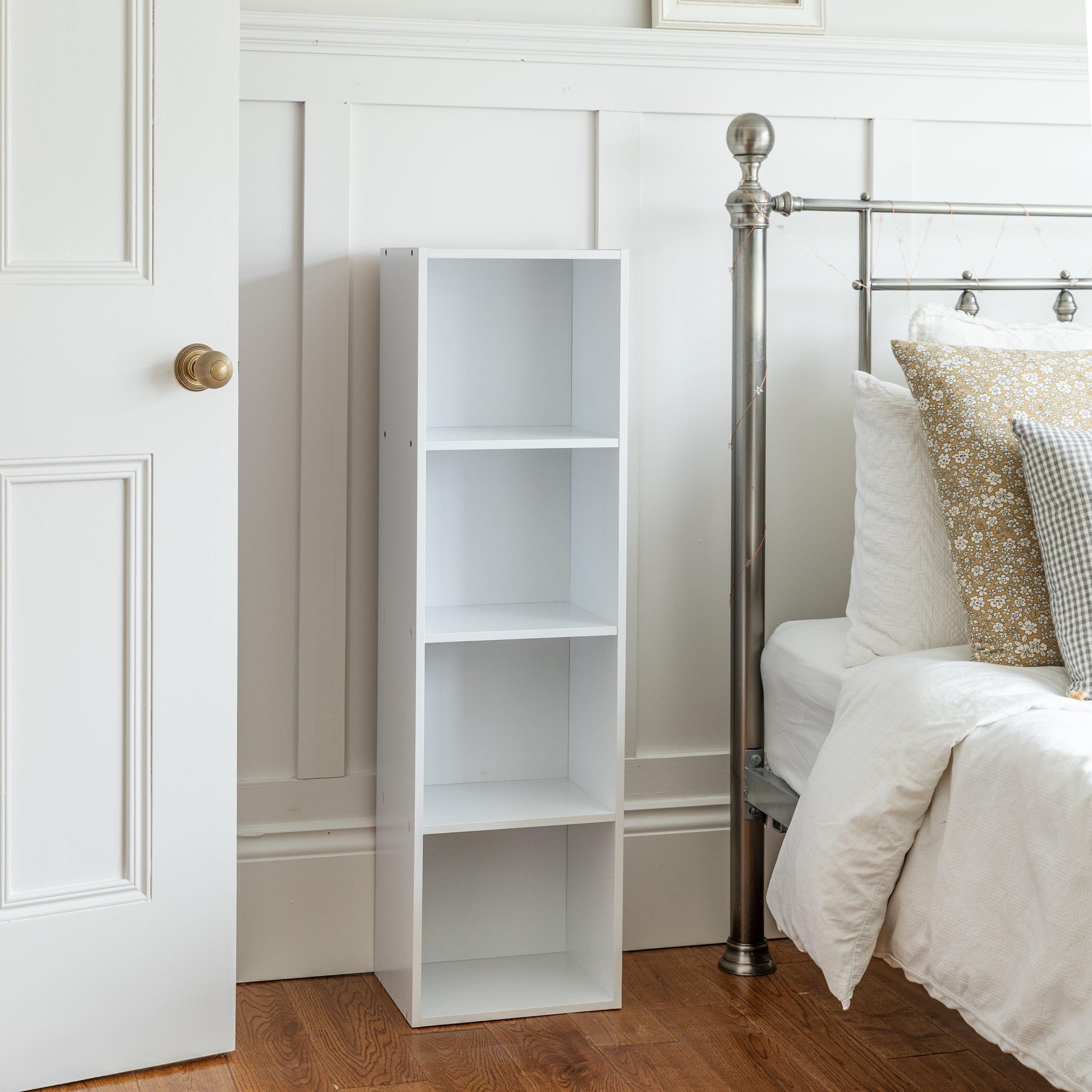 4 Tier Storage Unit / White Bookcase - Laura James