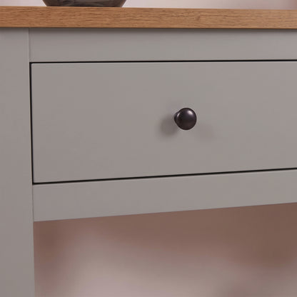 Bampton Stone Grey 2 Drawer Console Table - Laura James 