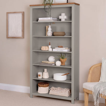 Bampton Stone Grey Tall  Bookcase - Laura James 