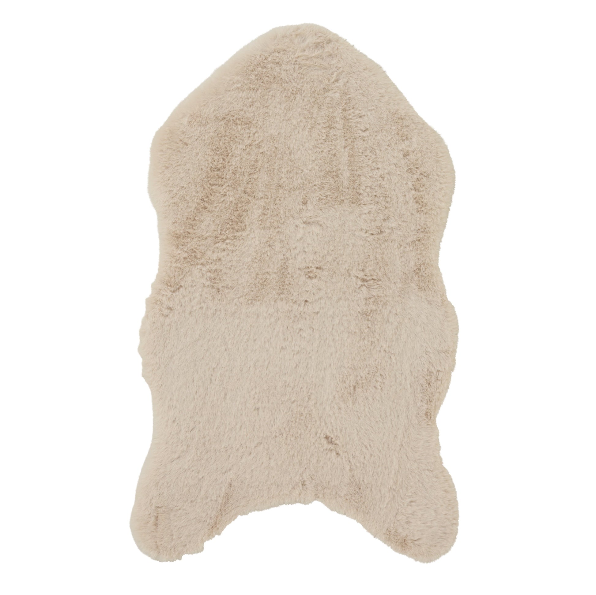 Invik 90 x 50cm Polyester Sheepskin - Off White - Laura James
