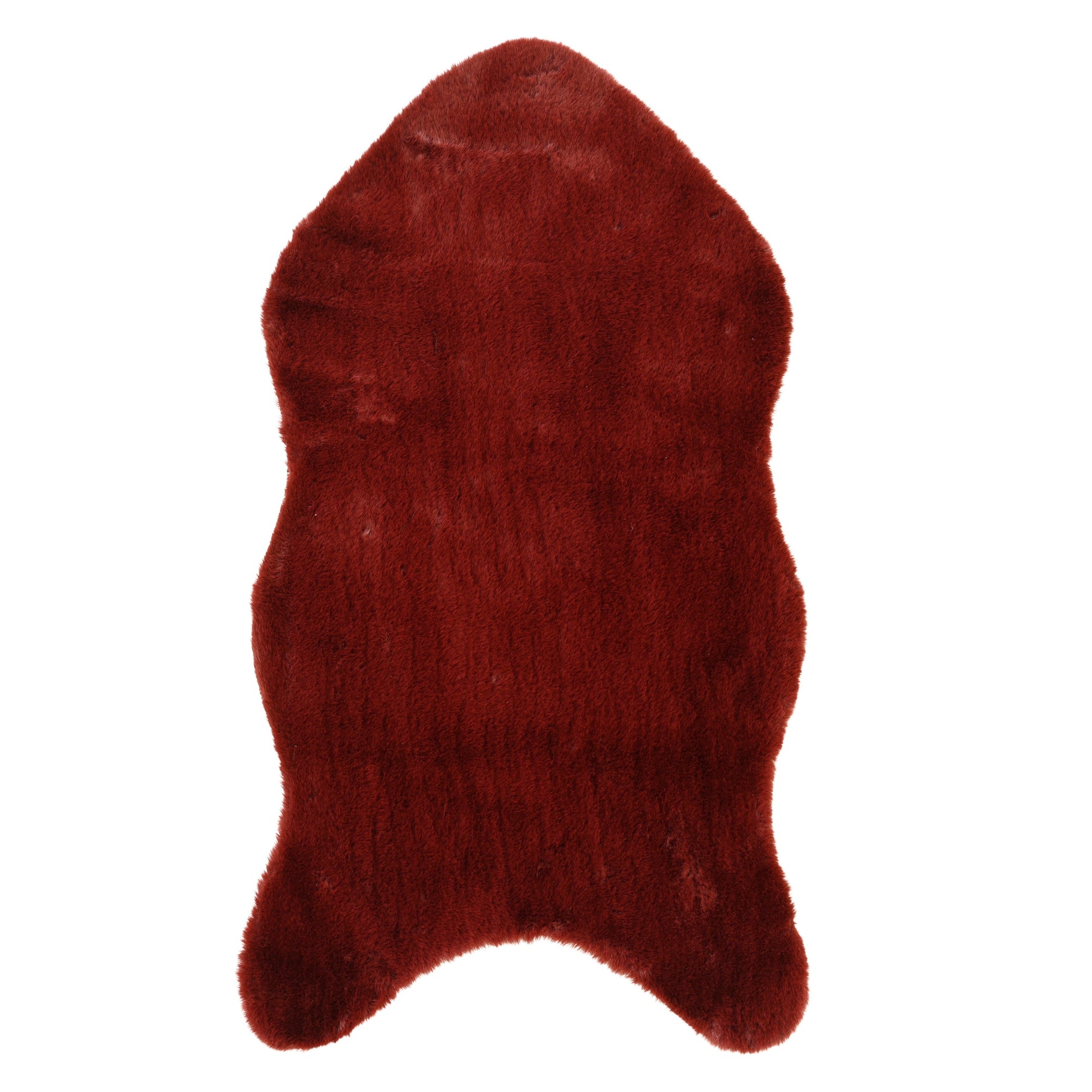 Invik 90 x 50cm Polyester Sheepskin - Burgundy Red - Laura James 