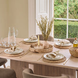 Bastian 220cm Limewash Dining Table Set - 6 Seater - Archer Natural Brown Dining Chairs - Whitewash Legs - Laura James 
