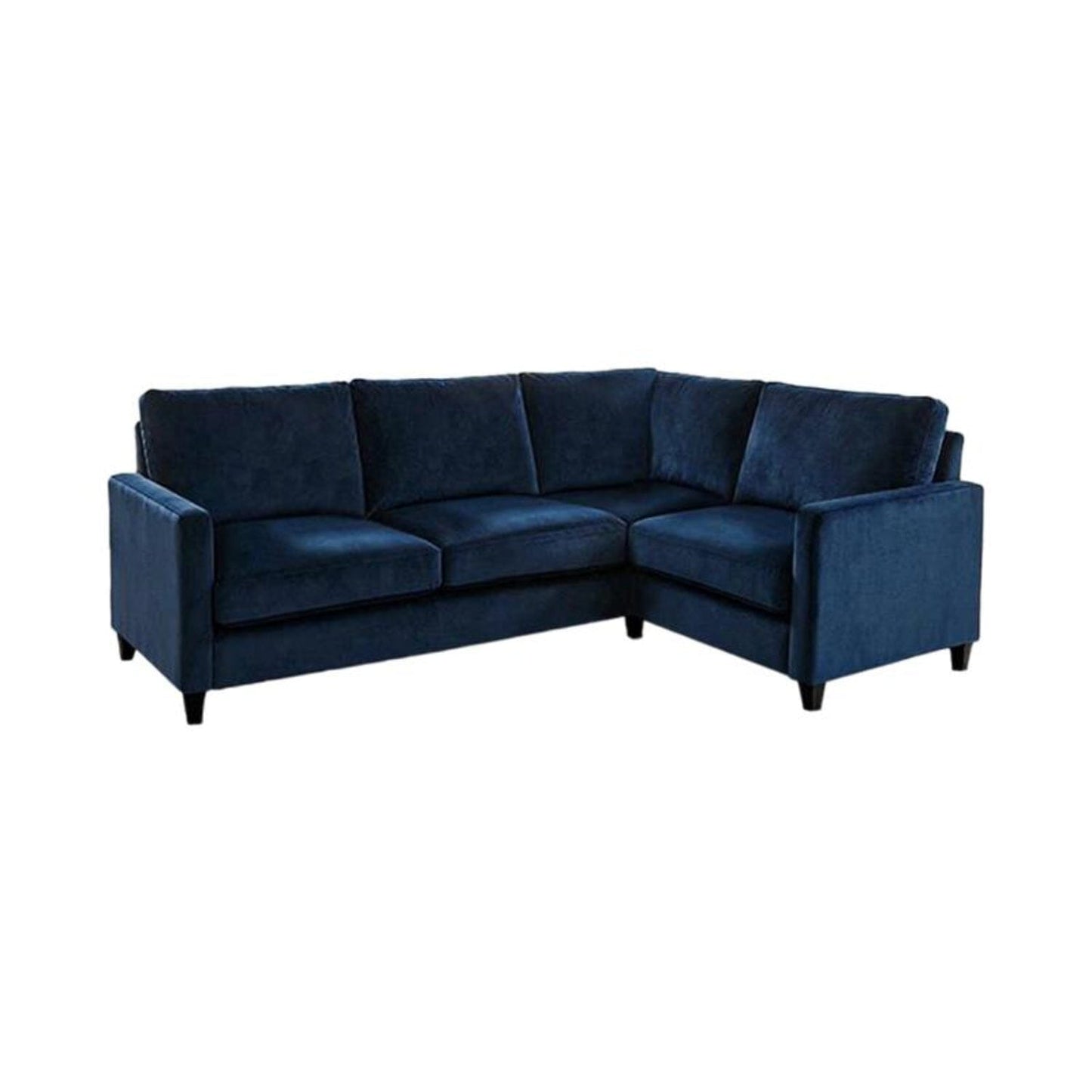 Ava Left L Shape Sofa - Ink with Black Oak Legs - Laura James 
