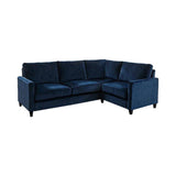 Ava Left L Shape Sofa - Ink with Black Oak Legs - Laura James 