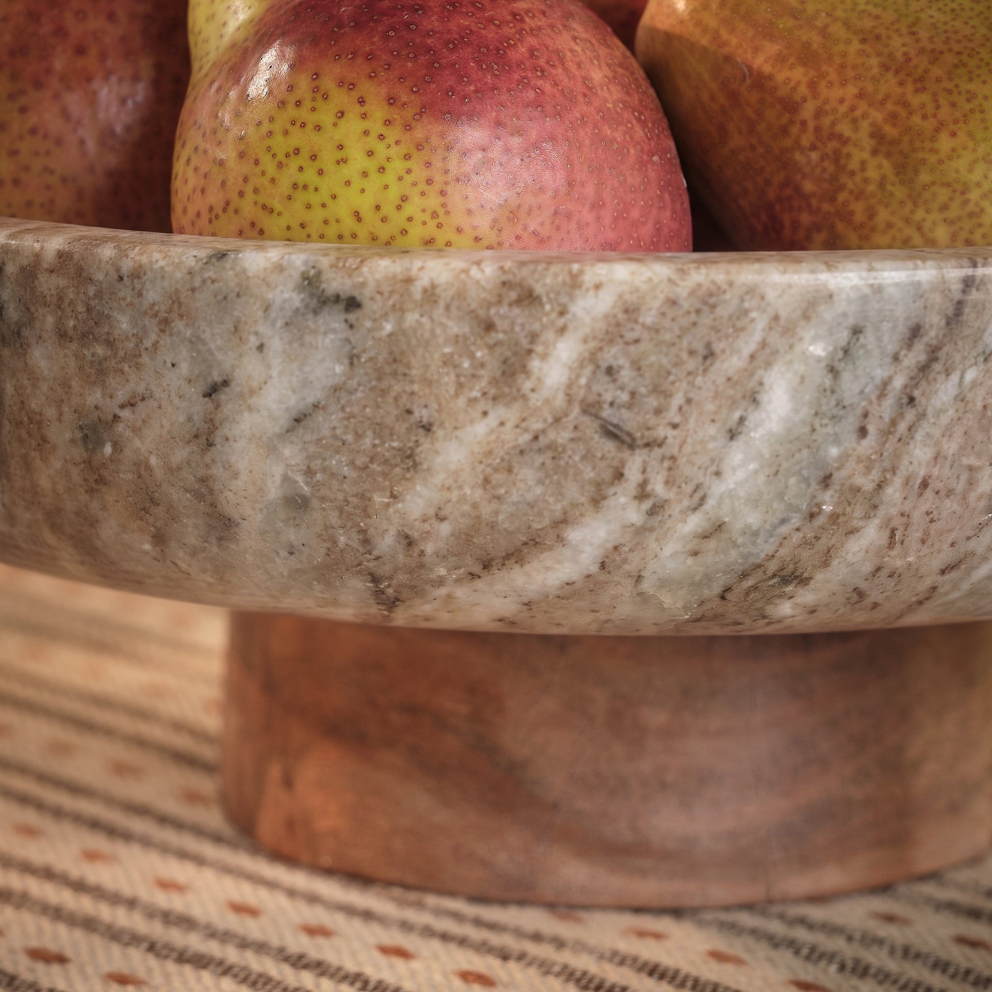 Spello 30cm Bowl - Beige Marble - Laura James 