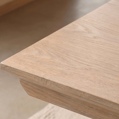 Sabina 160-240cm Whitewash Oak Extending Dining Table Set - 4 Seater - Freya Sand Dining Armchairs - Whitewash Oak Legs
