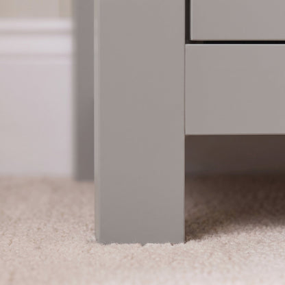 New - Bampton 5 Drawer Tallboy - Stone Grey