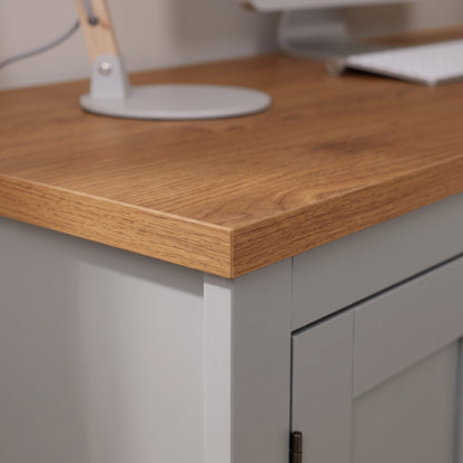 Bampton 3 Drawer Desk - Stone Grey - Laura James 