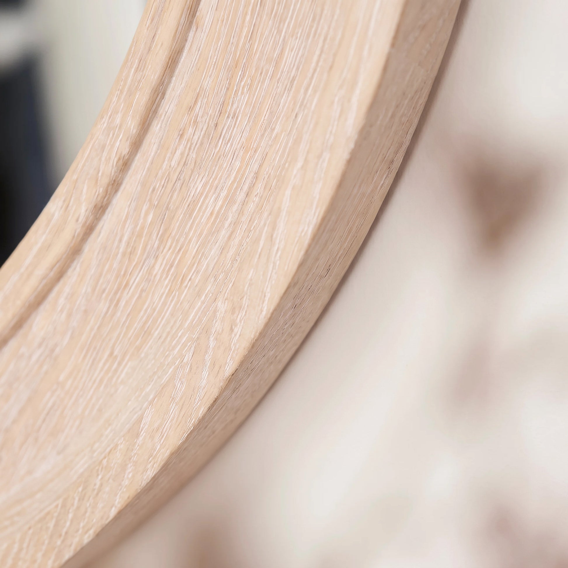 Langton 75cm Wooden Round Mirror - Whitewash - Laura James 