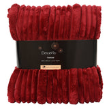 Invik 170 x 130cm Polyester Throw - Burgundy - Laura James