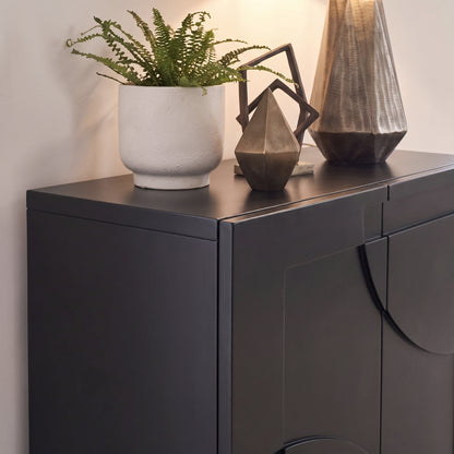 Makani 2 Door Sideboard - Noir Black - Laura James 