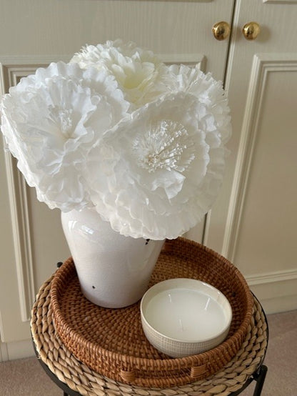 Alderney 3 Wick 13cm Clay Ceramic Candle - Oud Wood & Rose Scented