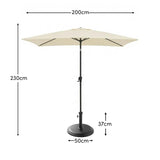 Round Black Concrete Parasol Base