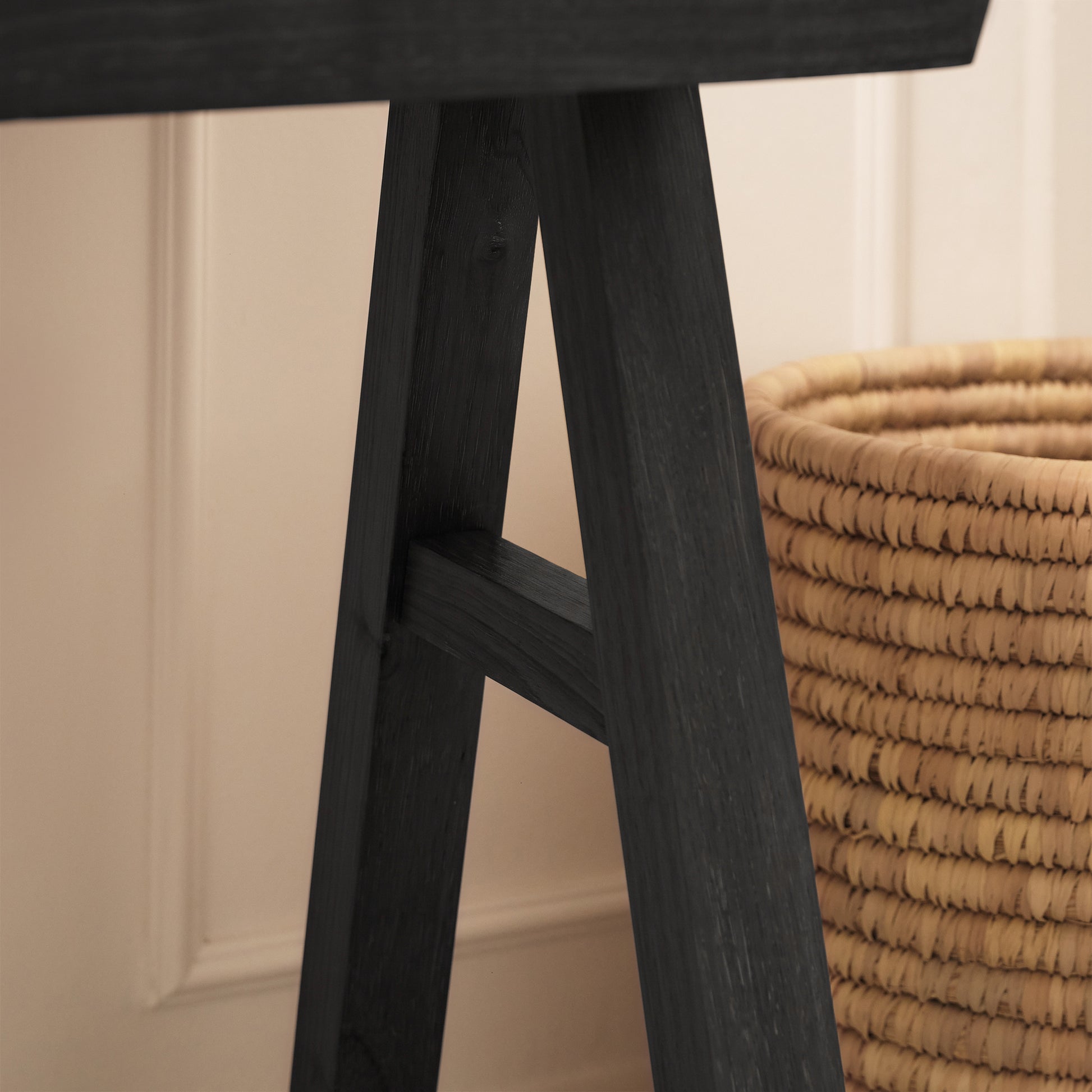 Sabina 100cm Rectangular Desk - Black Oak - Laura James 