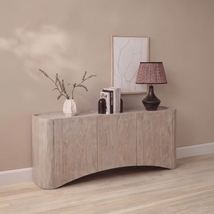 Octavia 3 Door Tall Sideboard - Limewash - Laura James 
