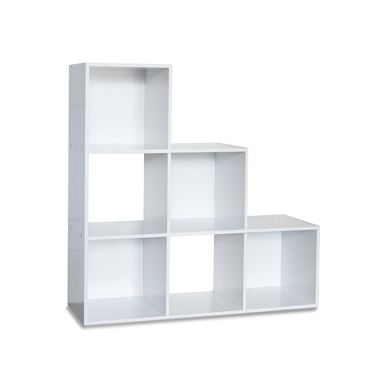 Cara 6 Cube Bookcase Ladder Storage Unit Chalk