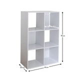 Cara  6 Cube Chalk White Bookcase Wooden Display Unit Shelving Storage Bookshelf Shelves - no Basket - Laura James