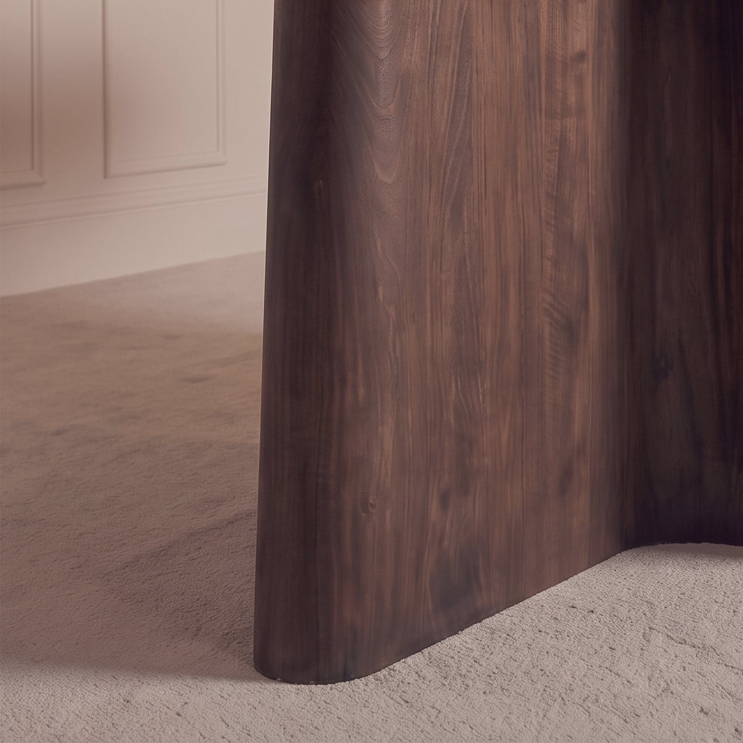 Bastian 220cm Coffee Brown Mango Wood Dining Table - Laura James 