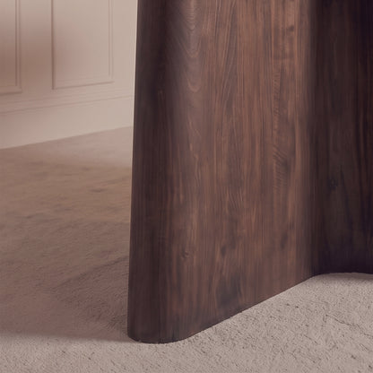 Bastian 220cm Coffee Brown Mango Wood Dining Table - Laura James 
