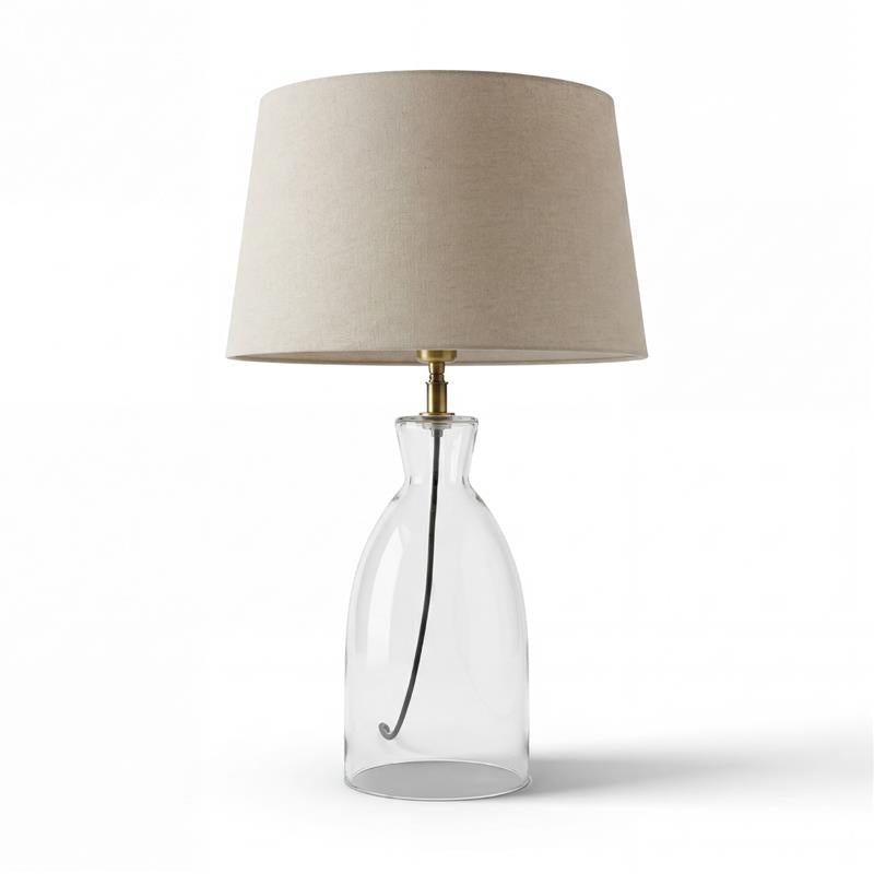 Aldsworth 35cm Table Lamp with Coningsby 40cm Cotton Lamp Shade - Taupe - Laura James