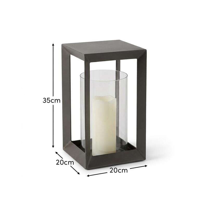 Coxley 35cm Iron Lantern - Nickel - Laura James