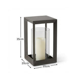 Coxley 35cm Iron Lantern - Nickel - Laura James