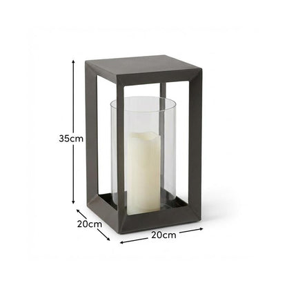 Coxley 35cm Iron Lantern - Nickel - Laura James