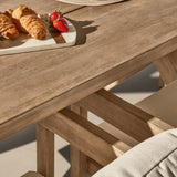 Charlotte 6 Seater Wooden Garden Dining Set with 6 Imani Dining Chairs - Whitewash - Laura James 