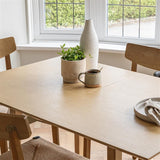 Charlie Oak Dining Table Set  - Extendable - 4 Seater - Faye Woven Oak Dining Chairs