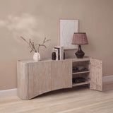 Octavia 3 Door Tall Sideboard - Limewash - Laura James 