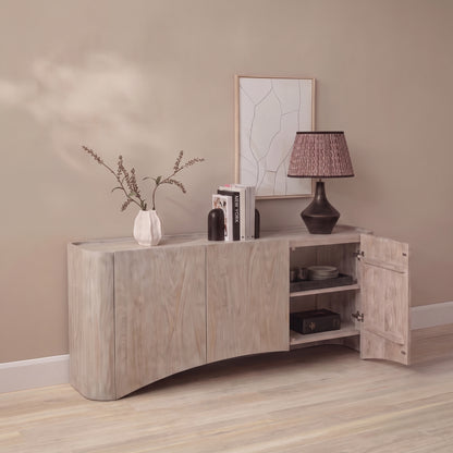 Octavia 3 Door Tall Sideboard - Limewash - Laura James 