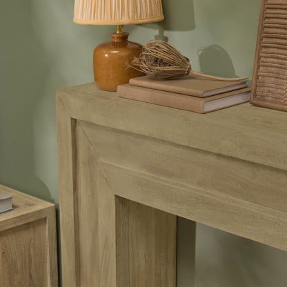 Riley 100cm Fireplace Surround - Chalked Mango Wood - Laura James 