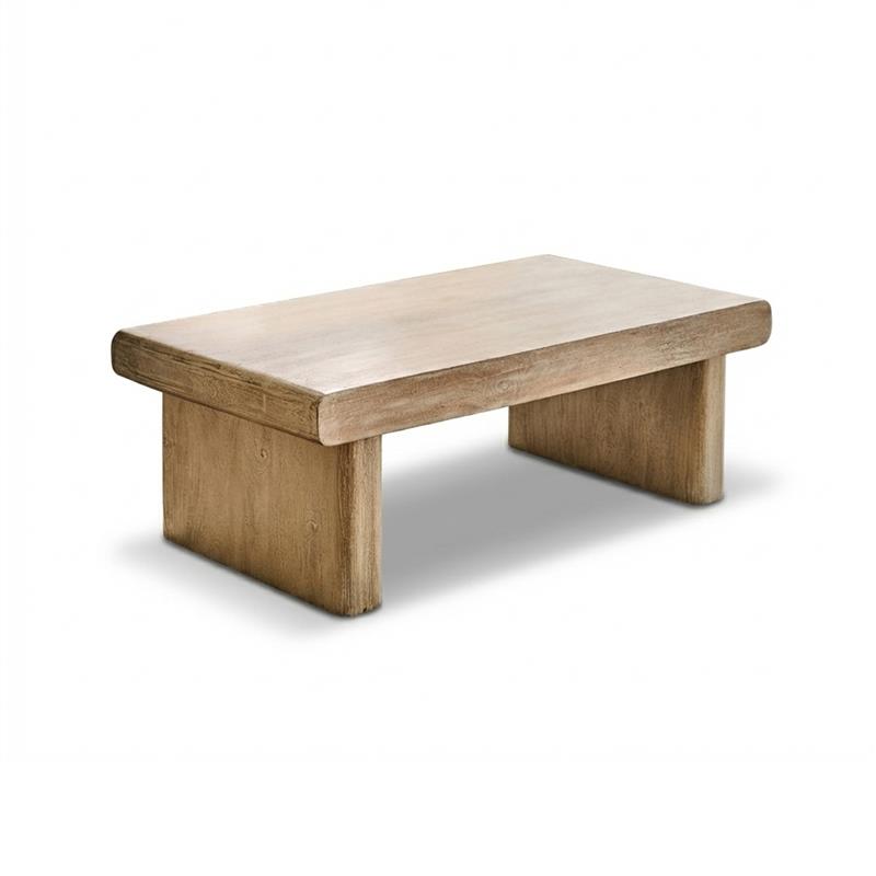Outlet - Nevaeh 100cm Rectangular Chalked Mango Wood Coffee Table