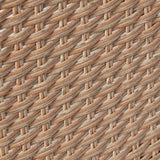 Cube 8 Seater Rattan Outdoor Dining Set -  Natural Brown Weave Polywood Top