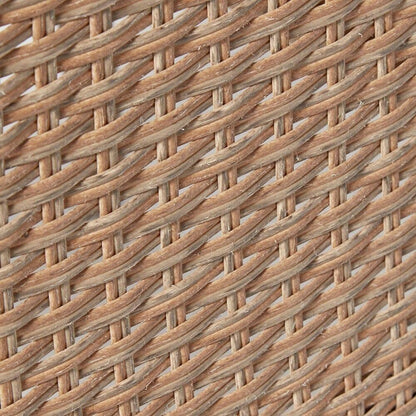 Cube 8 Seater Rattan Outdoor Dining Set with Cream Parasol - Natural Brown Weave Polywood Top